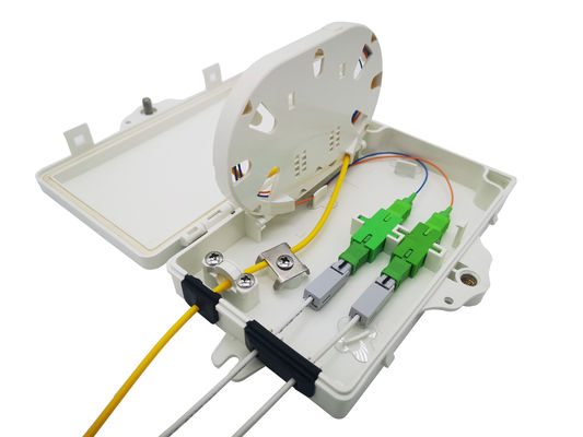 Buy All Mounting Light Gray FTTH fiber optic box For 2pcs SC SX Or LC DX Adapter online manufacture