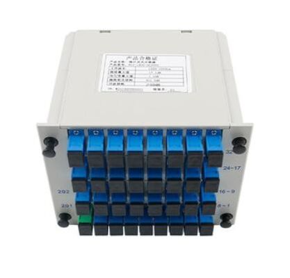 Buy Precision Performance Splitter Fiber Single Mode PLC 1x32 vertical type SC UPC APC Connector online manufacture