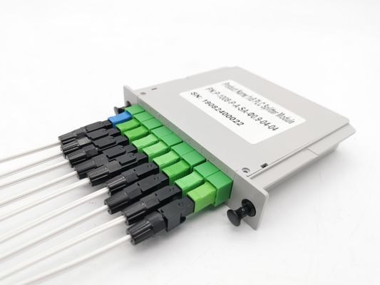 Buy Optical Splitter PLC Cassette With Pigtail 1x8 PLC Balanced Inset Type SC APC LGX Splitter Box online manufacture