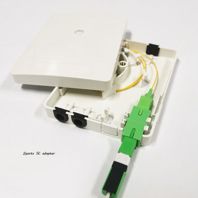 Buy 2SC Port Fiber Optic Termination Box for FTTH PON Plastic Optical Rosette SC LC Adapters online manufacture