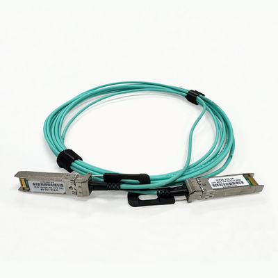 Buy AOC Cable 25G SFP28 To SFP28 5m Transmission, OM3 300 Aqua 850nm With Black Pulling online manufacture