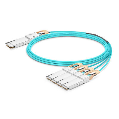 Buy High Speed 400G QSFP-DD to 2x200G QSFP56 AOC Breakout Cable Active Optical Cable online manufacture