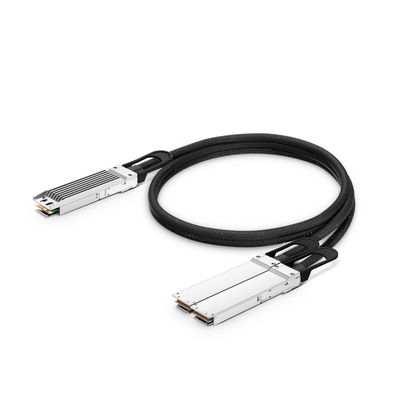 Buy 1M Compatible 800G OSFP Finned Top to 2 x 400G OSFP Flat Top Ethernet Passive Direct Attach Copper Breakout Cable online manufacture