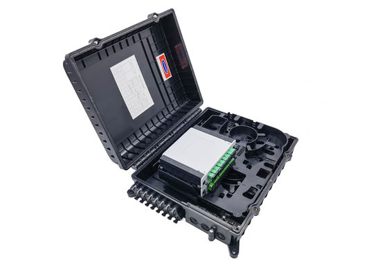 Buy  Outdoor Optical Splitter Box 3in 16out  With LGX Module  For 2x3mm Flat Drop Cable Outlets PC ABS Material online manufacture