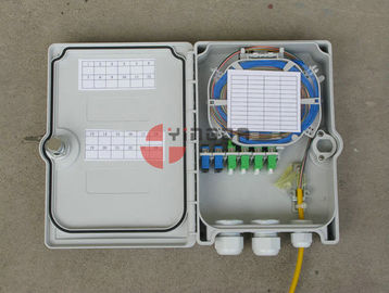 Polymer Synthetic Plastic Fiber Optic Splitter Box 24 Cores With 1x8 Steel Tube G657A1