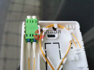 2 Port LC/APC Duplex Optical Fiber End User Subscriber Box Plastic Wall Mount
