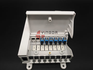 8 Port Fiber Optic Termination Box / FTTH Mini Splitter Box Wall Mounting On Floor Cabinet