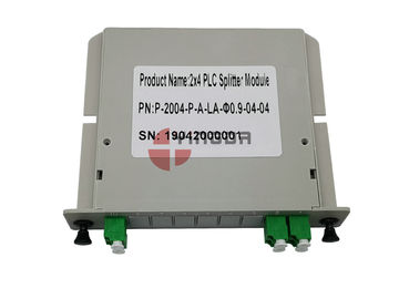 Buy Plastic 2x4 Fiber PLC Splitter LGX Cassette Modular With LC/APC Duplex Fiber Optic Connector online manufacture