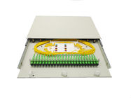 24 Port SC APC Connector 19" ODF Fiber Optic Patch Panel Distribution Frame White Metal Rack Mount