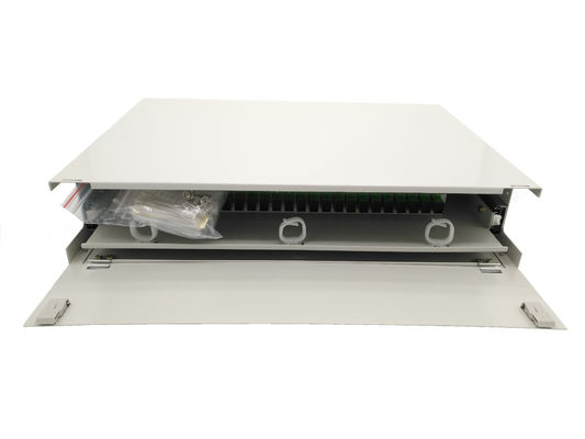 Indoor Metal Slide 2U 48 Port Patch Panel Rack Mount