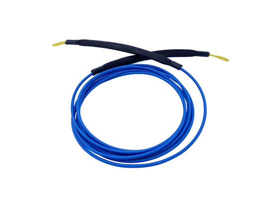 Buy Armored Fiber Optic Patch Cord LC/APC/-LC/APC with Pulling Eye Rope Blue LSZH G657A1 online manufacture