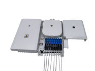 Indoor IP54 Wall Mounted White FTTH Fiber Optic Cable Termination Box Mini Compact 8 Cores SC Adapter