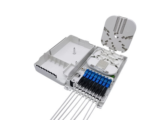 8 Ports Plastic ABS Fiber Optic Termination Box Uncut Optical Fiber Splitter 1x8