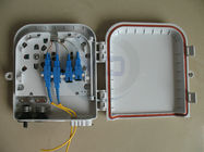 Plastic 1x8 PLC Fiber Optic Splitter Box , Wall Mount Fiber Optic Termination Box FDB0208