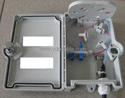 2 / 4 Core FTTX Outdoor Fiber Termination Box Wall Mount With PC / ABS Material
