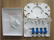 ABS Flame Retardant Mini FTTx Fiber Optic Termination Box / 4 Port  Fiber Optical Patch Panel