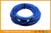 12 Fiber MTP Steel Armored Fiber Optical MTP MPO Cable Round , MTP Patch Cord