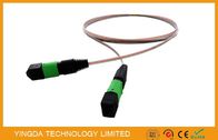 12 Core Ribbon Fiber Mpo To Mpo Jumper,  Mtp / Male Single Mode Fiber Cable