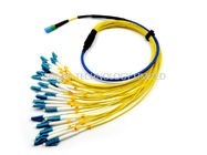 Multi - Fiber Bundle MTP MPO Cable , MPO - LC Fan Out Patch Cord 2mm