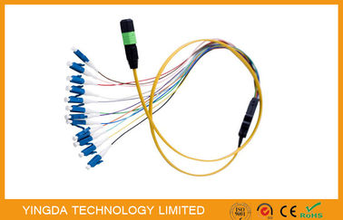 Simplex Fiber Cable , MPO / MTP - LC Harness Patch Cord Cable 0.9mm SM