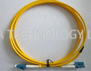LC / UPC- LC / UPC SM Duplex Fiber Optic Patch Cord 2.0mm With Clip Zipcord