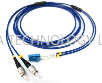 2 Core Steel Armored Fiber Optic Patch Cord LC , FC , SC Duplex Breakout Kits