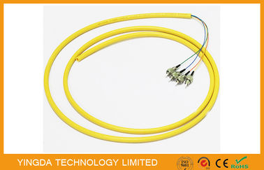 ODF Bunchy Fiber Optic Pigtail 4 Cores LSZH 0.9MM Yellow , Single Mode Pigtail