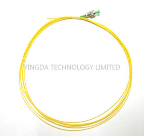 1.5M 0.9mm Yellow Fiber Optic Cable APC FC Pigtail SM Green Boot For Telecom