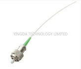 1.5M 0.9mm Yellow Fiber Optic Cable APC FC Pigtail SM Green Boot For Telecom