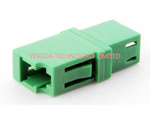 LC / APC Simplex Green Single Mode Fiber Optic Adapter 1310nm , LC Fiber Coupler