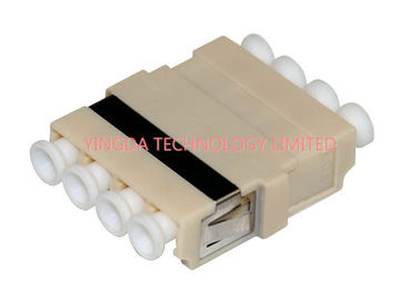 FTTH Rack Panel LC Quad Adapter , LC MM Optical Fiber Adapter Customized