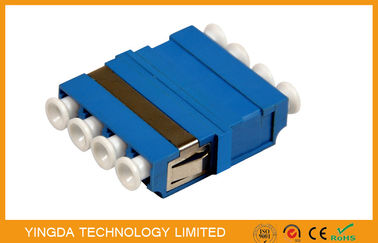 Buy FTTH CATV LC/PC Fiber Optic Adapter 4 Way Blue ,  SM / MM LC Optical Adapter online manufacture