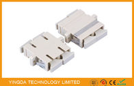PBT White Plastic MM DX Fiber Optic Adapter / Coupler , SC Duplex Adapter