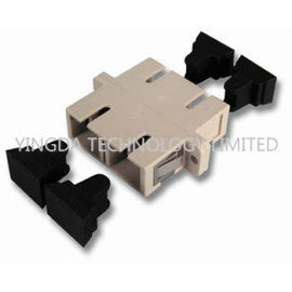 PBT White Plastic MM DX Fiber Optic Adapter / Coupler , SC Duplex Adapter