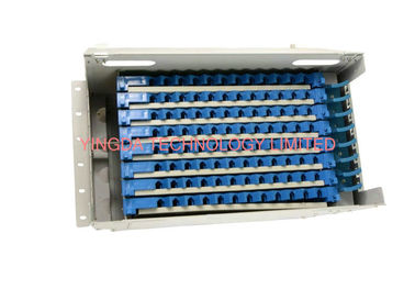 SC ODF 96 Port Patch Panel Fiber Optic Distribution Frame Welding Tray 12 Fibers