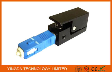 Square Fiber Optic Adapter SC SM / MM Simplex Blue Black Fiber Optic Coupler