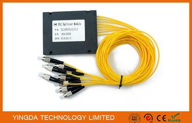 Buy 1*8 Fiber Optical Splitter Module , Plastic Box 100×80×10mm 1.5M G657A1 LSZH 2.0mm online manufacture