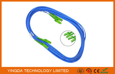 Buy E2000 / APC - E2000 / APC Fiber Optic Patch Cord Singlemode Duplex Blue Cable LSZH online manufacture