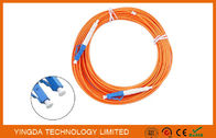 Fiber Optic Mulitmode fiber Patch MM62.5 / 125um OM1 PVC 2.4mm , Fiber Jumper Cables