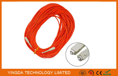 LSZH Fiber Optic Patch Cord SC - SC With Simplex Beige Housing Orange / Corning Fiber Cable