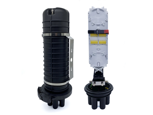 Buy 24 48 96 144 Core PP Dome WallMount Outdoor Fiber Optic Splice Enclosure Jounction Box online manufacture