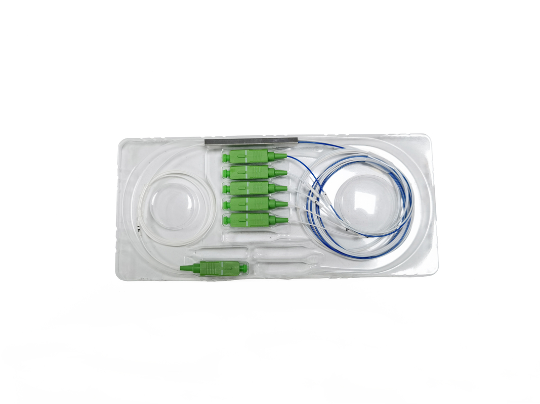 FTTR Passive 1:5 Unbalanced Mini Blockless Fiber Optic PLC Splitter SC 1X5 70/30 60/40
