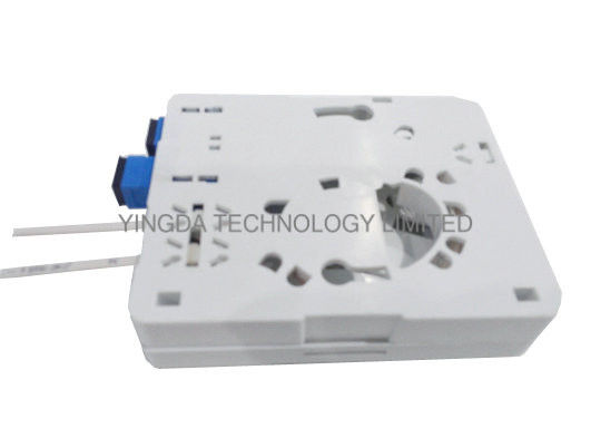 2 Ports SC Adaptor Fiber Optic Termination Box, 2 Fibers FTTH Termination Box Wall Outlet