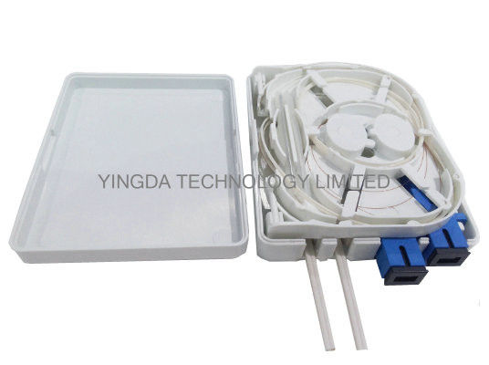 2 Ports SC Adaptor Fiber Optic Termination Box, 2 Fibers FTTH Termination Box Wall Outlet
