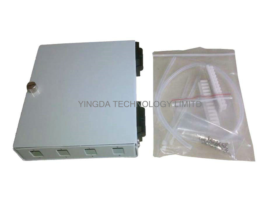 Indoor Fiber Optic Termination Box Metal SC Fiber Distribution Box 4 To 8 Cores