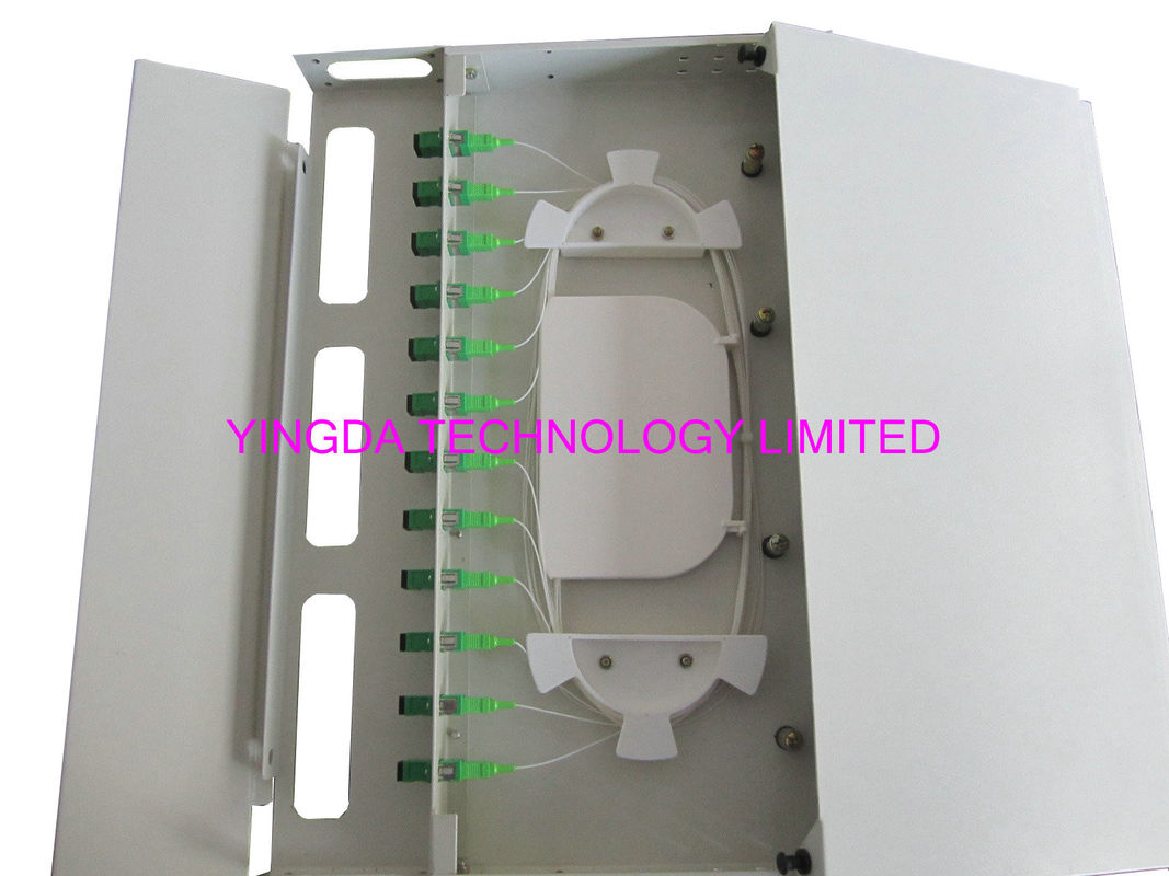 12 Ports Fiber Optic Patch Panel Rack Mount Fiber Patch Panel ODF SC Couplers And Pigtails