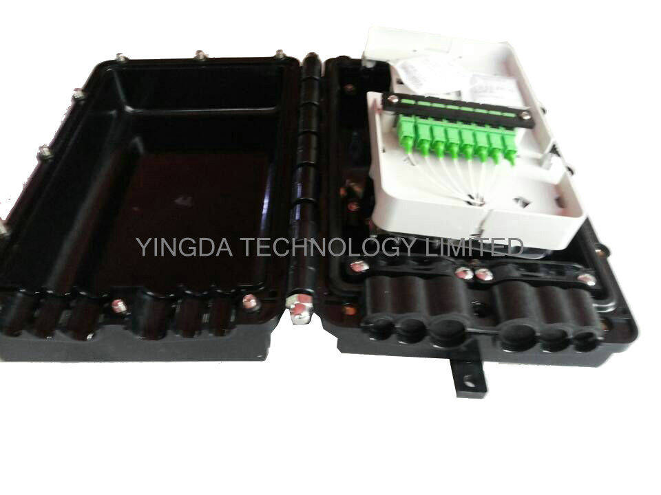 Aerial Fiber Optic Cable Joint Box 1 x 2 Bare PLC Splitter For Bunchy Fibers 8 Cores