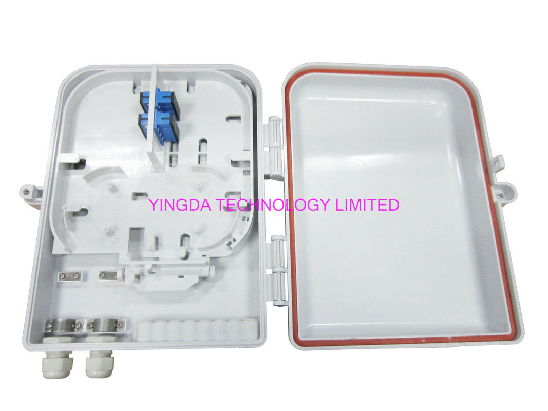 Outdoor iIP68 16 Ports Fiber Optic Cable PLC Splitter DistributionTermination Box White Plastic