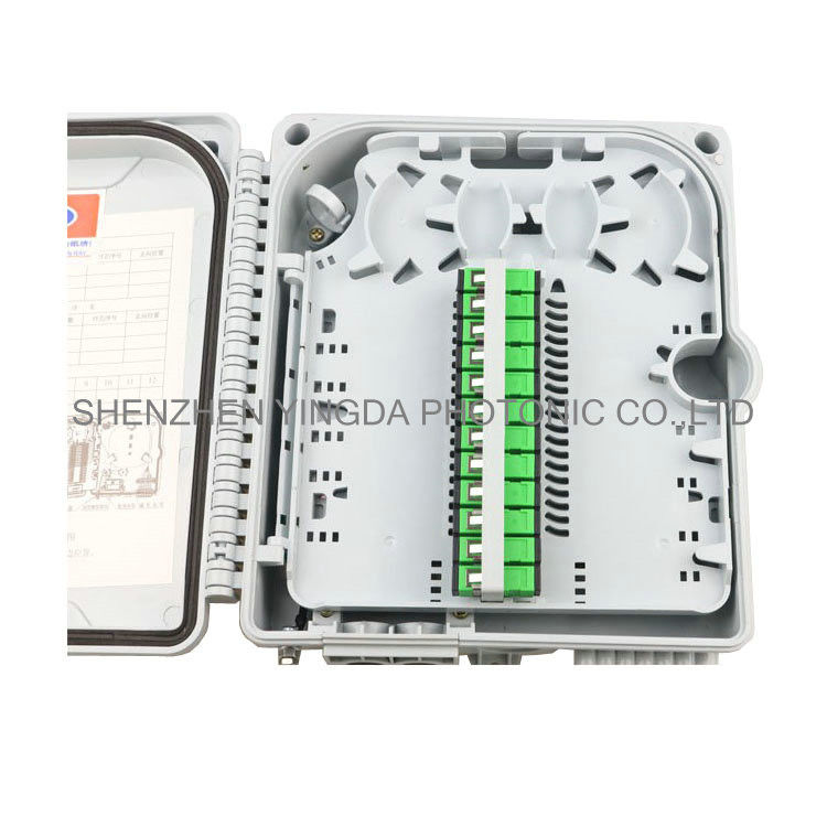 12 Cores 8 Cores FTTH Fiber Optic Termination Box / Distribution Box IP65 PLC Spiltter Distribution Box