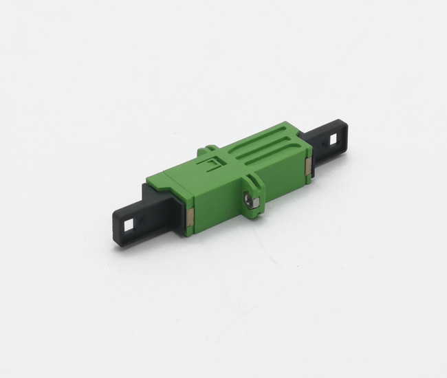 E2000/APC Simplex Singlemode Fiber Optic Adapter With Flange For Patch Panel